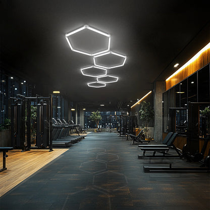 Hyperlite Hexagon Garage Lights Gen 2 - 5 Grid (12.4 x 4 ft)