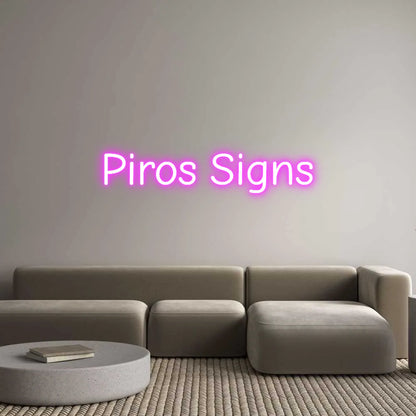 Custom Neon Light Piros Signs