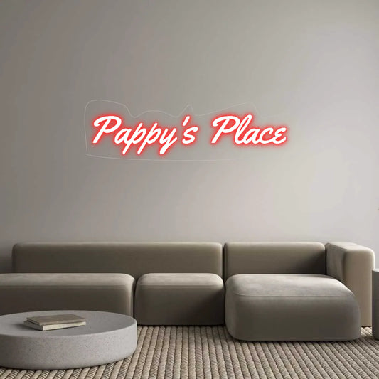 Custom Neon Light Pappy's Place