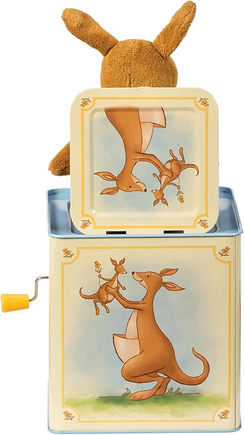 Jack in Box Kangaroo Classic Pop Up Music Toy Momma Baby Joey Finger Puppet Plays Song Pop Goes The Weasel Toddler Kids 18mo