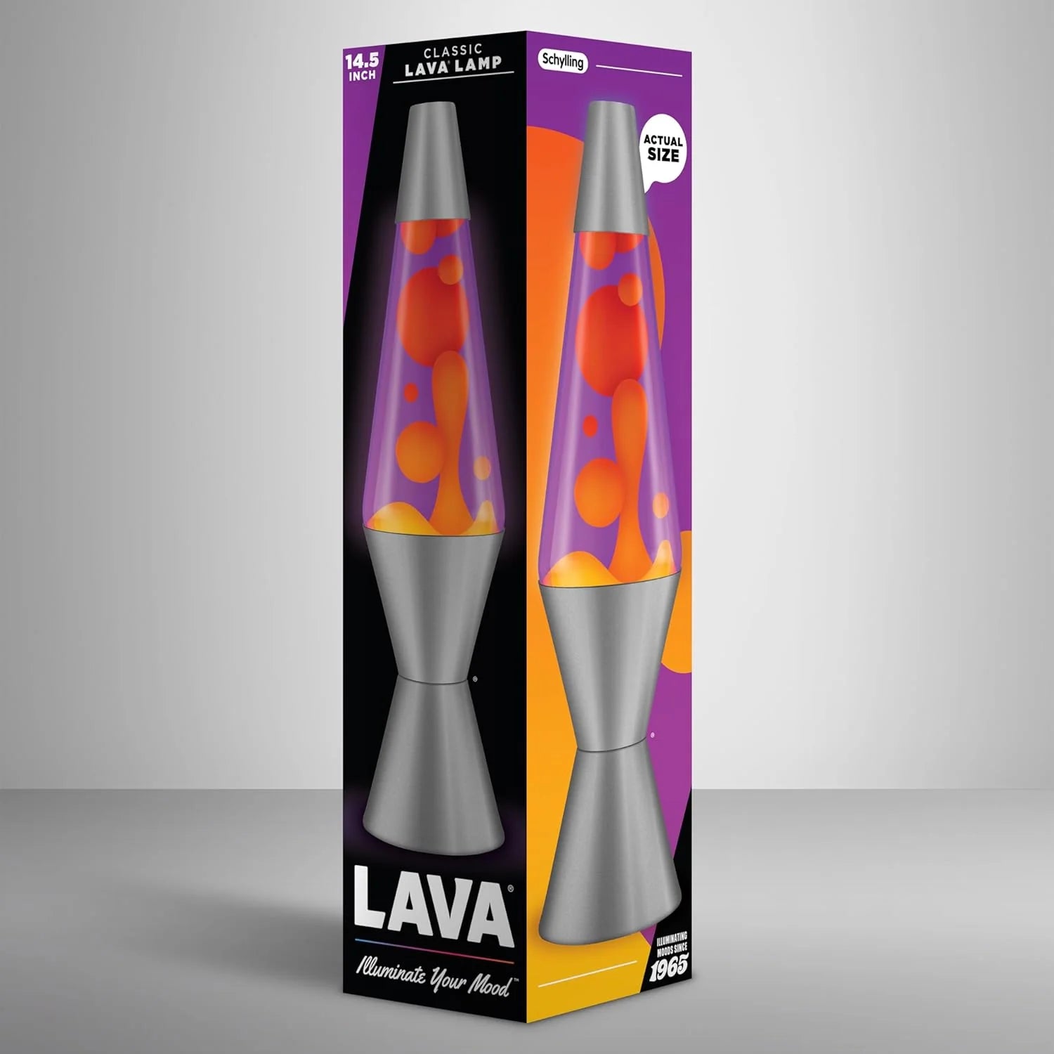 Lava Lamp 145 Purple Sunset The Original Motion Light Yellow Wax and Purple Liquid Item 2635 Amazon Exclusive