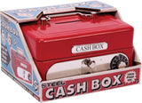 Locking Cash Box Red 1 EA