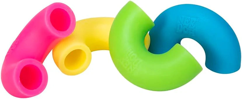 NeeDoh Mac N Squeeze Sensory Squeeze Toy Contains 4 Squishy Noodles 3 Wide Color May Vary Pack of 1