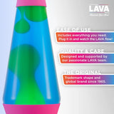 Lava The Original Lamp 145 Neon Pink Classic Liquid Motion Lamp Green Yellow and Blue Liquid Item 2383 Amazon Exclusive