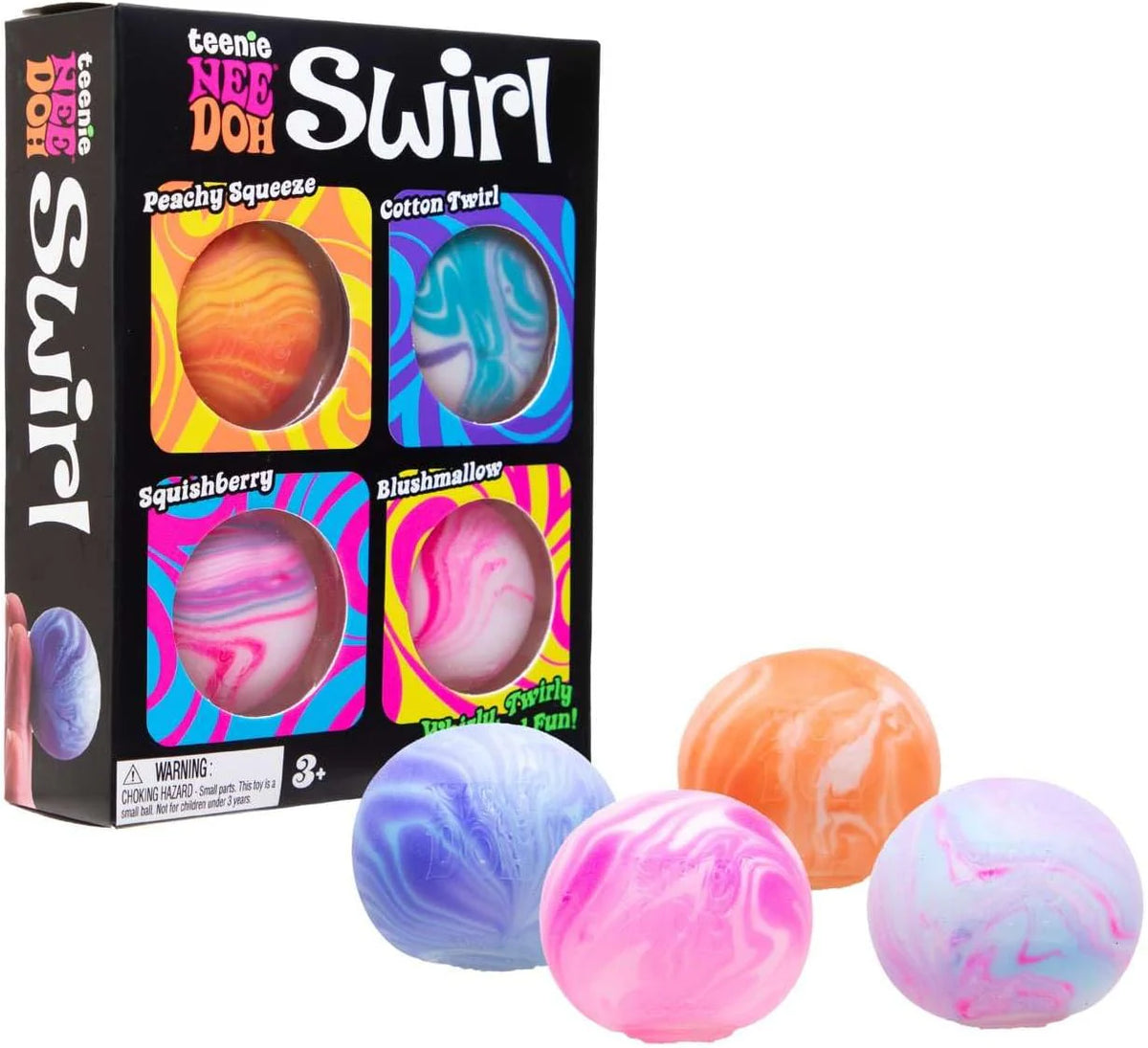 NeeDoh Teenie Swirl 4 Pack Sensory Squeeze Toy 15 in Diameter Colors May Vary