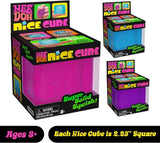 NeeDoh Nice Cube Sensory Squeeze Toy with Super Solid Squish 225 Cube Pink