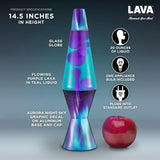 The Original Lava Lamp 145 Aurora Borealis Classic Liquid Motion Lamp Purple Wax and Blue Liquid Item 2047 Amazon Exclusive