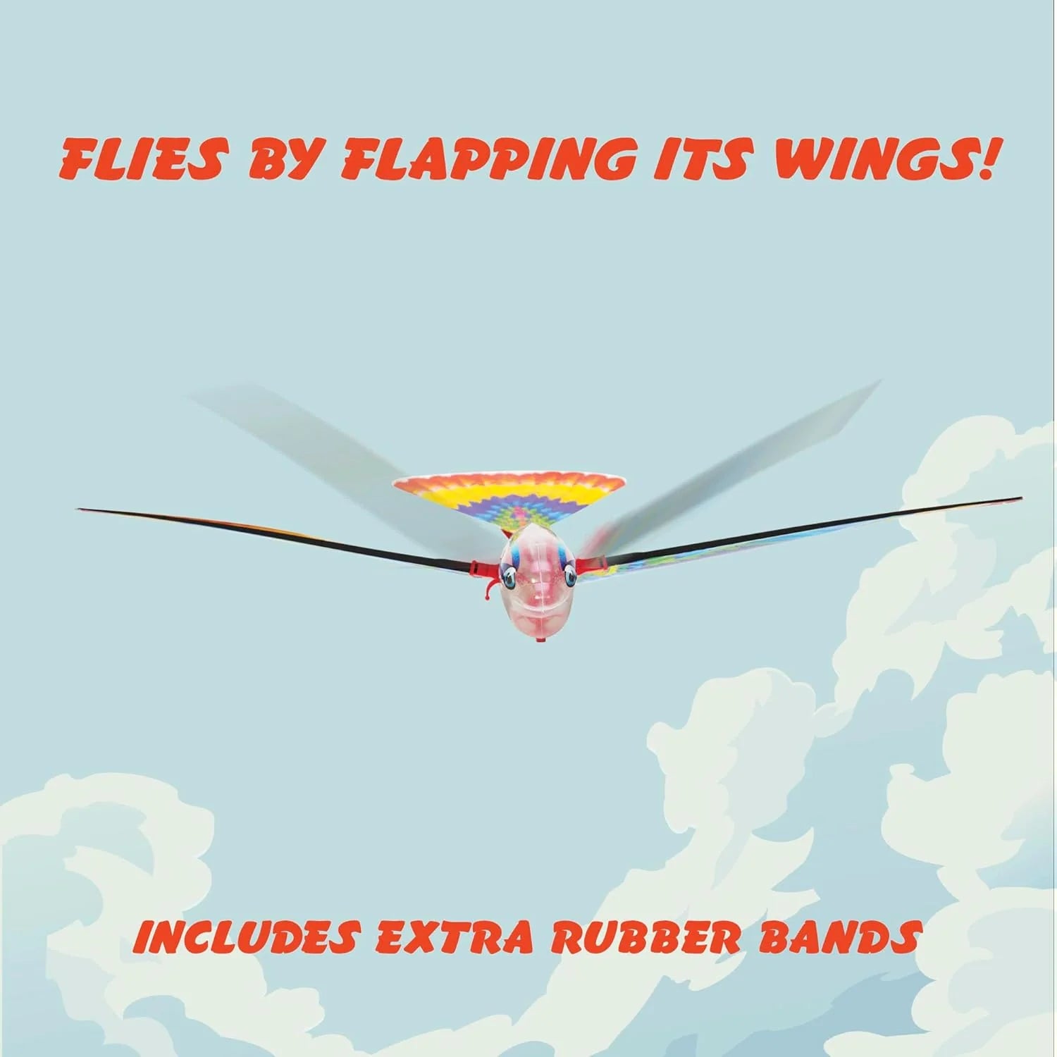Tim Bird Flying Toy Rubberband Powered Mechanical Bird that Really Flies Wings Flap and Flies 50 Feet Ages 7 and Up