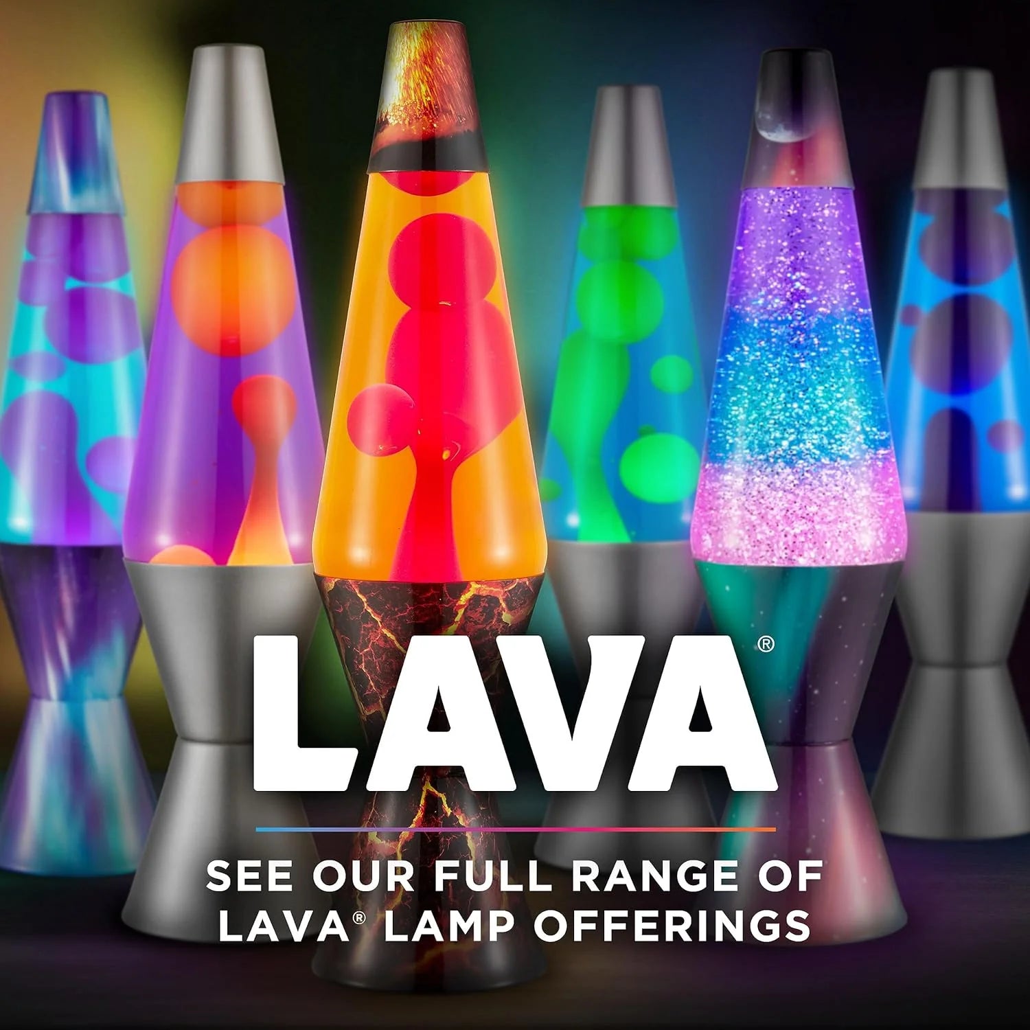 Lava Lamp 145 Polar Glimmer The Original Motion Light Silver Glitter Multicolor Base and Globe Item 2048 Amazon Exclusive