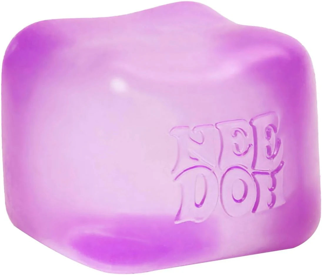 NeeDoh Nice Cube Sensory Squeeze Toy with Super Solid Squish 225 Cube Purple