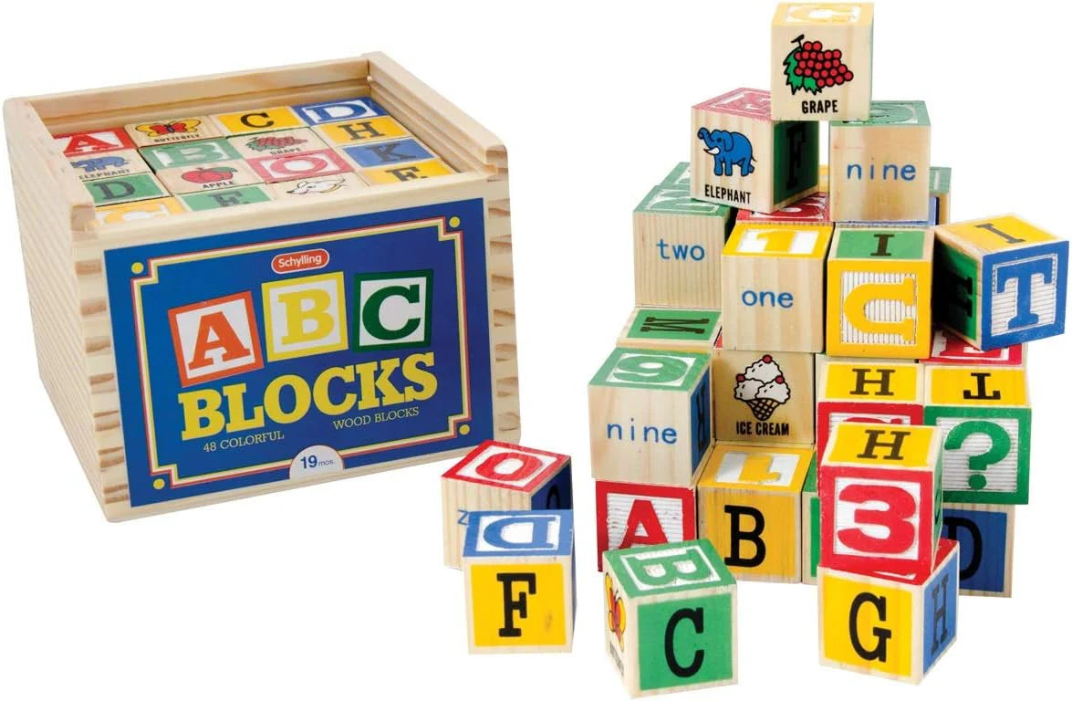 ABC Wooden Alphabet Blocks Toy