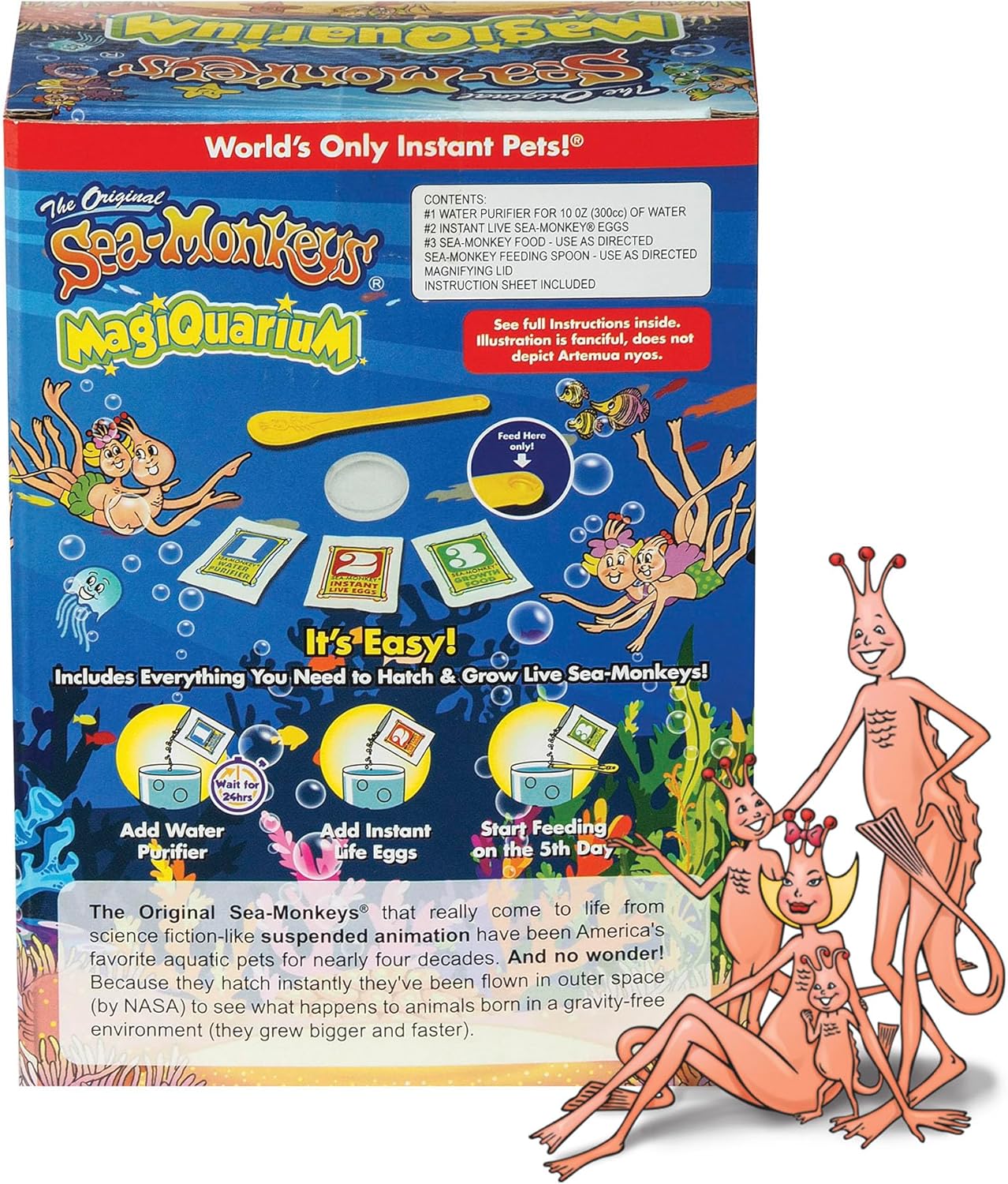 Sea Monkeys Magiquarium Worlds Easiest No Mess Pet Grow Your Own Pet in a Light Up Aquarium Ages 6 and Up One Kit