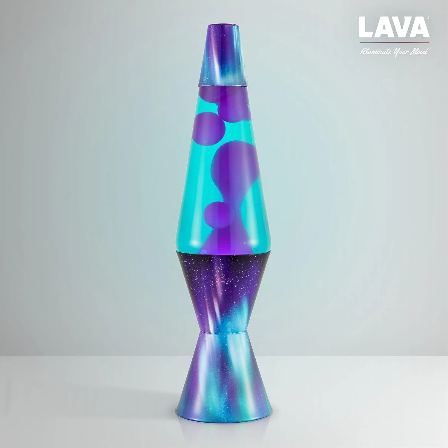 The Original Lava Lamp 145 Aurora Borealis Classic Liquid Motion Lamp Purple Wax and Blue Liquid Item 2047 Amazon Exclusive