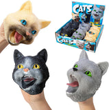 Cat Hand Puppet Stretchy Detailed Texture and Painted Face Color May Vary Pack of 1