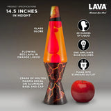 The Original Lava Lamp 145 Volcanic Crags Classic Liquid Motion Lamp Red Wax and Orange Liquid 2078 Amazon Exclusive